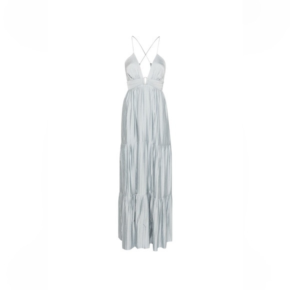 ba&sh wasta tiered maxi dress light blue | Poshmark