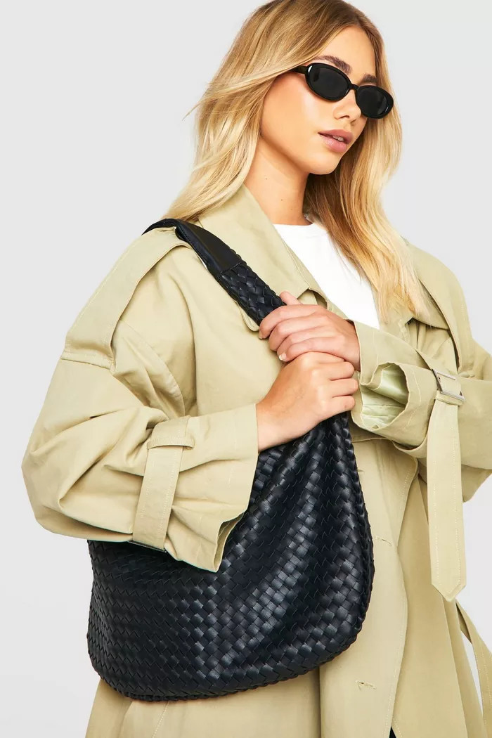 Woven Slouchy Tote Bag | Boohoo.com (UK & IE)