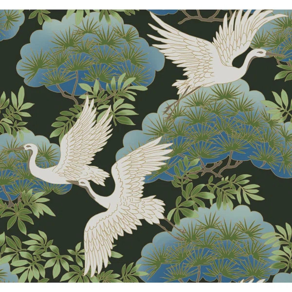 Sprig and Heron 27' L x 27" W Wallpaper Roll | Wayfair North America