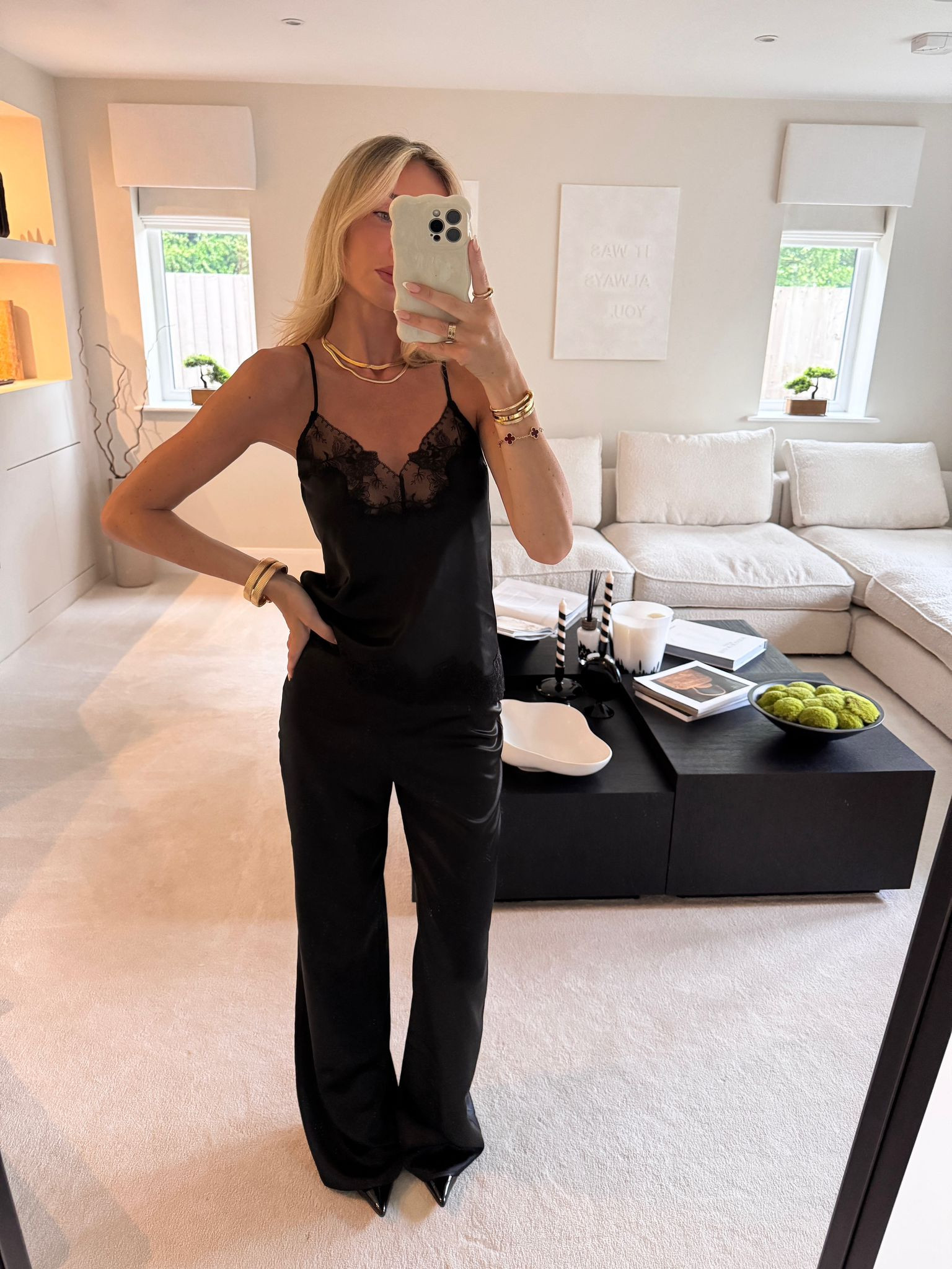 Black satin outfit 🖤 

 #LTKuk #LTKsummer #LTKeurope