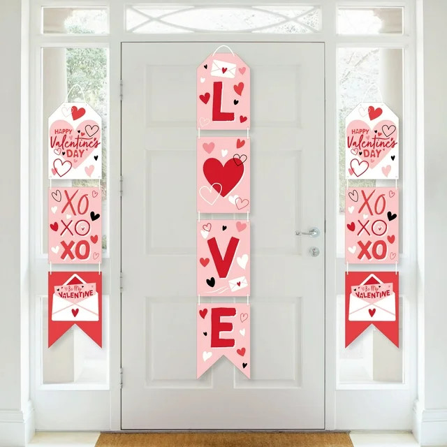 Big Dot of Happiness Happy Valentine's Day - Hanging Vertical Paper Door Banners - Valentine Hear... | Walmart (US)