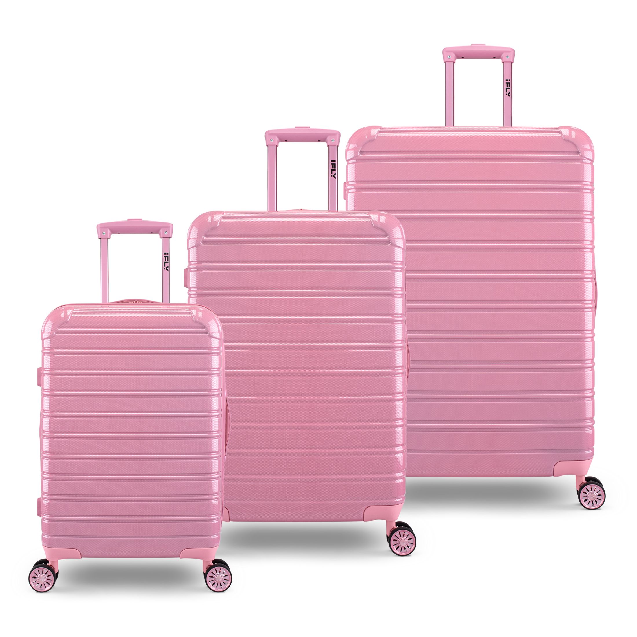 iFLY Fibertech 3 Piece Hardside Expandable Luggage Set, Cherry Blossom | Walmart (US)