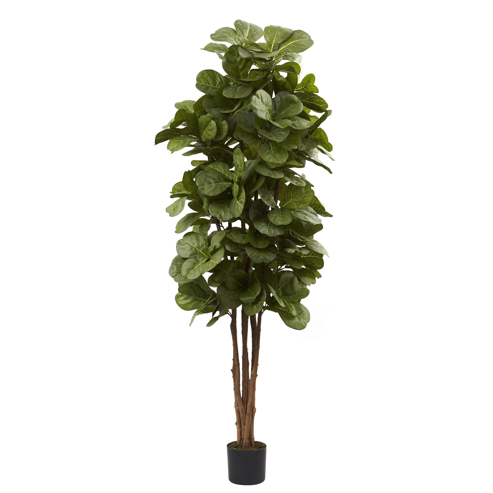 Nearly Natural 6' Fiddle Leaf Fig Artificial Tree, Green - Walmart.com | Walmart (US)