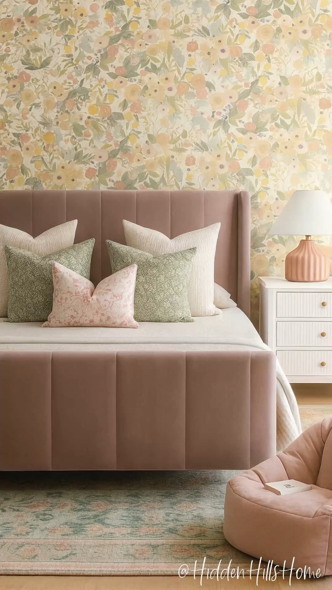Modern transitional girls bedroom, pink and green girls bedroom mood board, floral girls wallpaper design #girls

#LTKHome #LTKSaleAlert #LTKKids