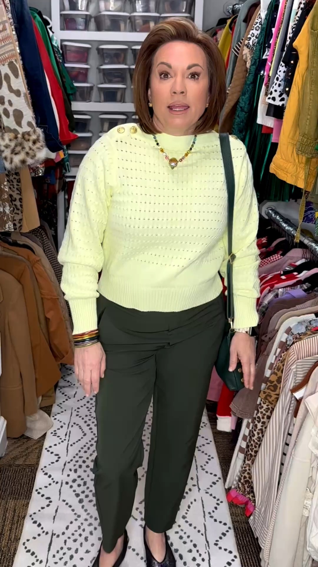 If you ever feel like you have nothing to wear, try building an outfit in one color family.

It’s one of my favorite styling tricks because it instantly makes an outfit feel intentional and put together. This look pairs deep green ankle pants with a light pistachio sweater, a coordinating crossbody bag, and simple accessories.

The result? A comfortable everyday outfit that still feels polished enough for work, errands, or lunch with friends.

✔ elongates your silhouette
✔ looks polished without trying too hard
✔ makes mixing pieces in your closet easier



monochrome outfit idea, green outfit inspiration, polished casual style, over 40 fashion, everyday chic outfit

#LTKootd #LTKOver40 #LTKgrwm