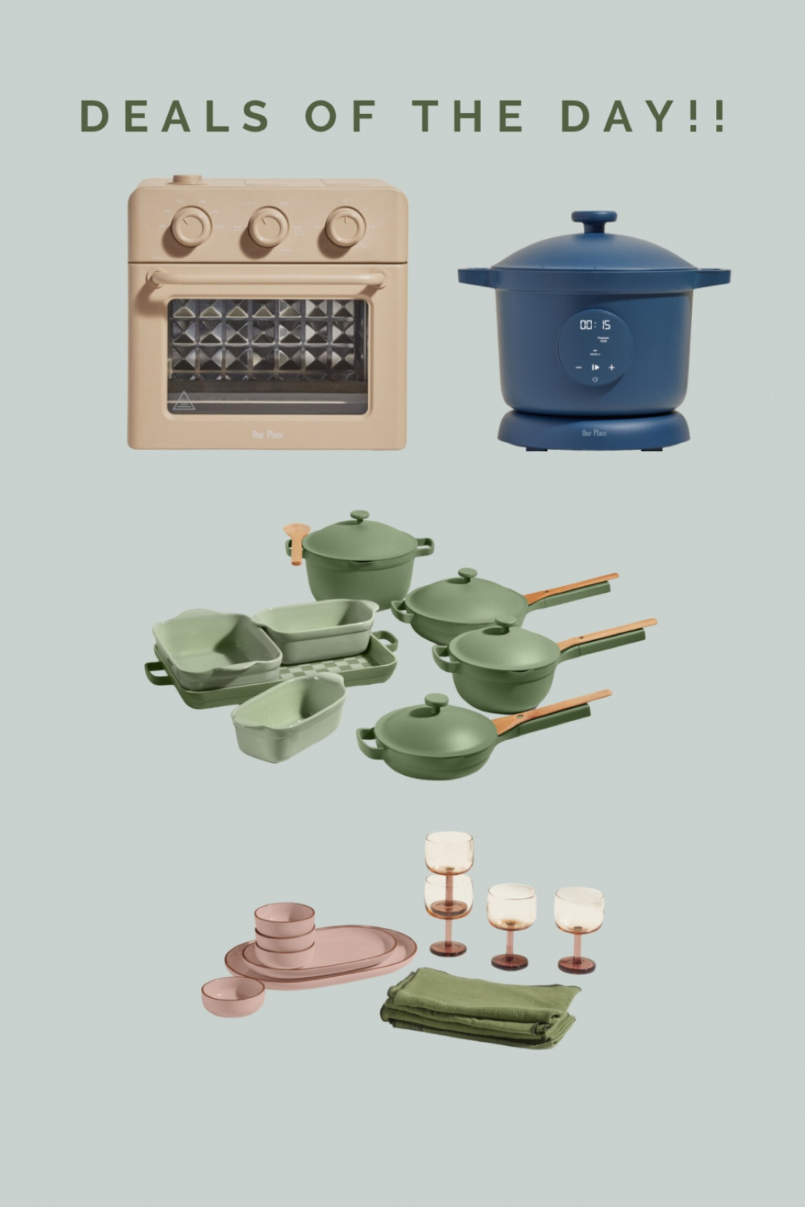 Deals of the day!!! Huge Our Place sale!!! Non toxic cookware! Great hostess gift! Great gift for anyone!! 

#LTKGiftGuide #LTKSeasonal #LTKHoliday