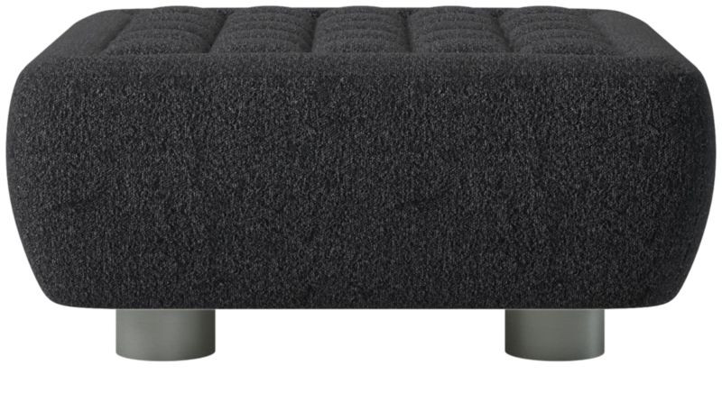 Fells Large Tufted Ottoman Bloce Noir | CB2 | CB2
