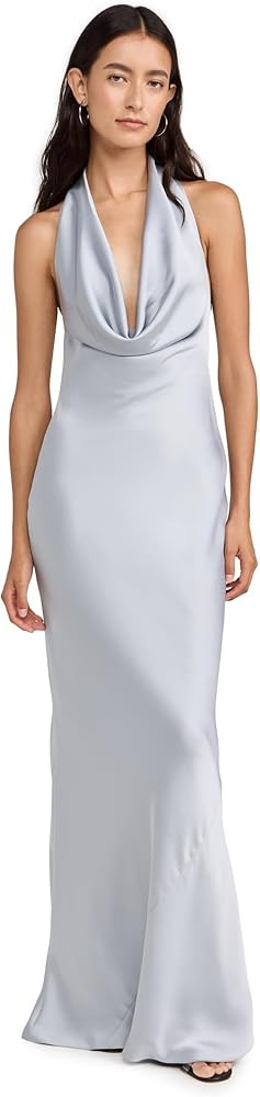 Norma Kamali Women's Halter Drape Bias Gown | Amazon (US)