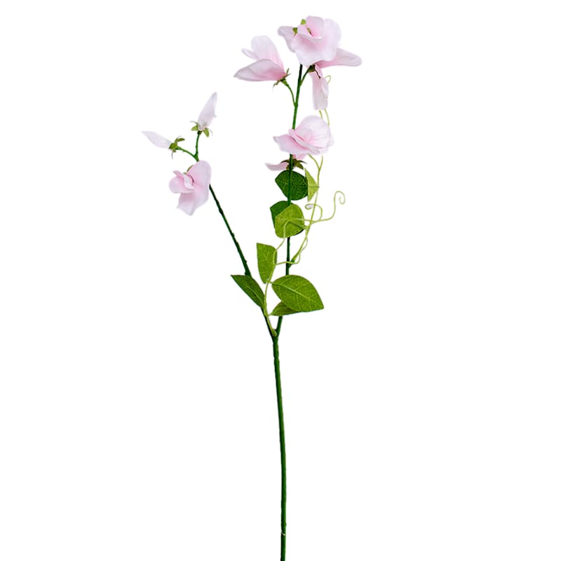 Willow Crossley Light Pink Sweet Pea Floral Stem, 23.5" | At Home
