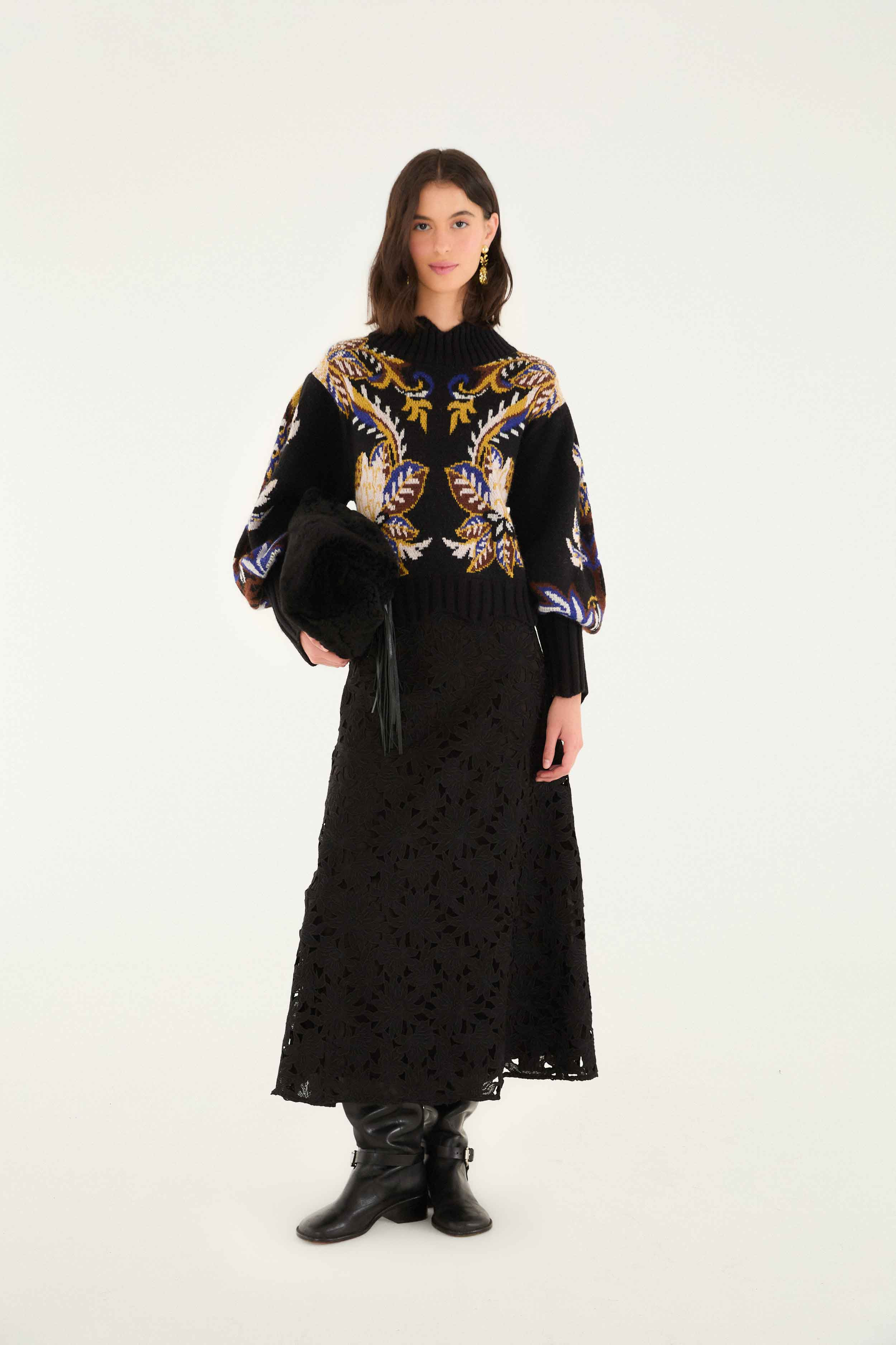 Arabesque Paradise Knit Sweater | FARM Rio | FarmRio (US)