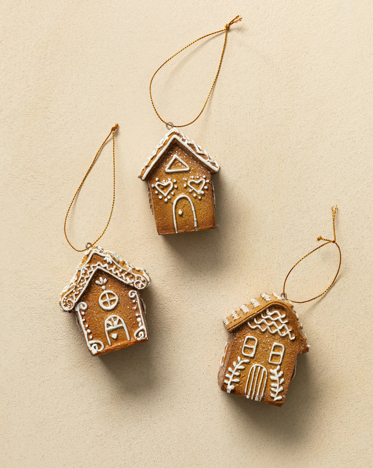 Gingerbread House Ornaments (Set of 3) | McGee & Co. (US)
