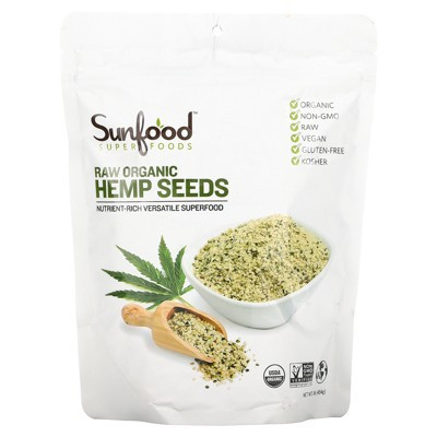 Sunfood Superfoods, Raw Organic Hemp Seeds, 1 lb (454 g) | Target
