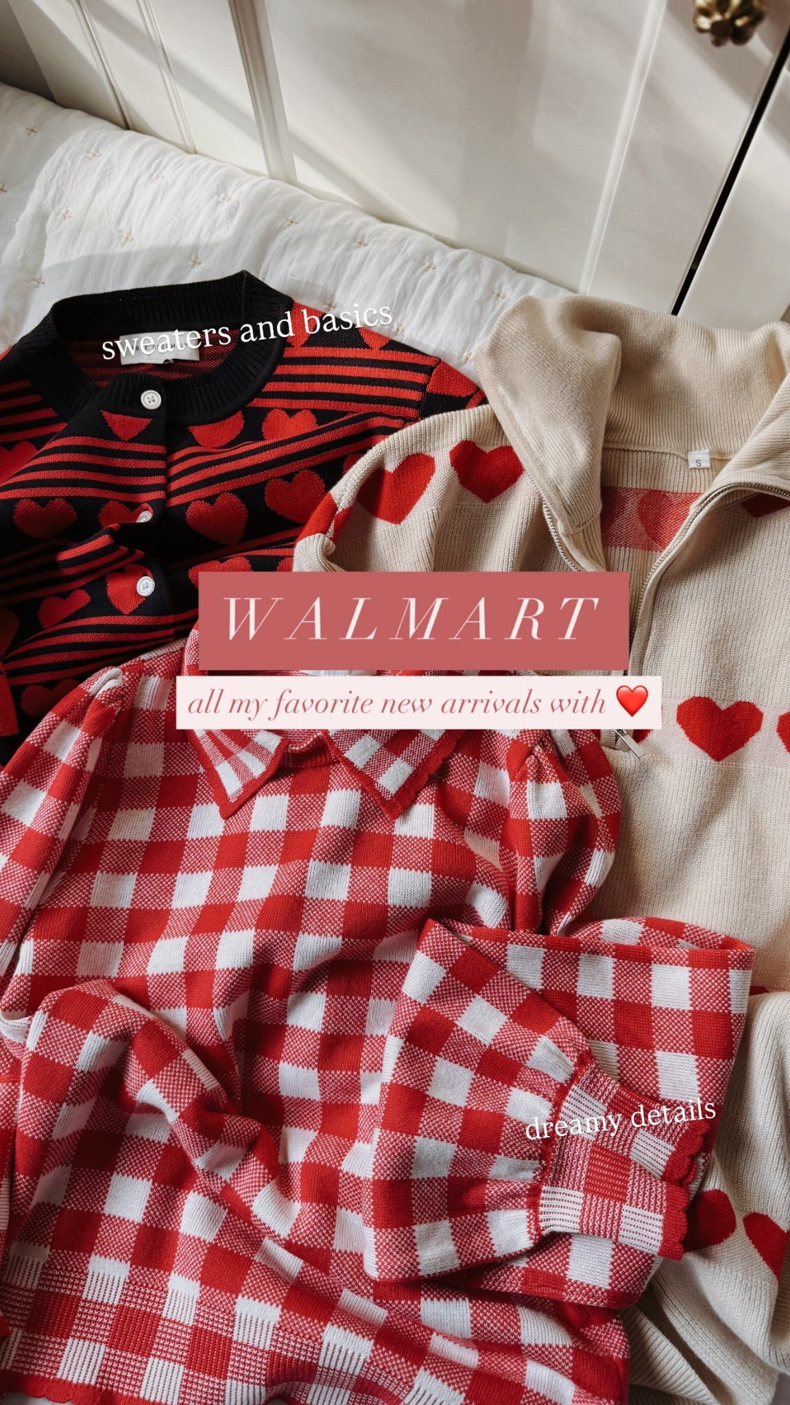 You had me at hearts 🤍✨ loving these new Walmart arrivals …. playful, sweet, and the kind of pieces that instantly make getting dressed feel fun again.



#walmartfinds #newarrivals #heartsallaround

#LTKgrwm #LTKdayinmylife #LTKOver40