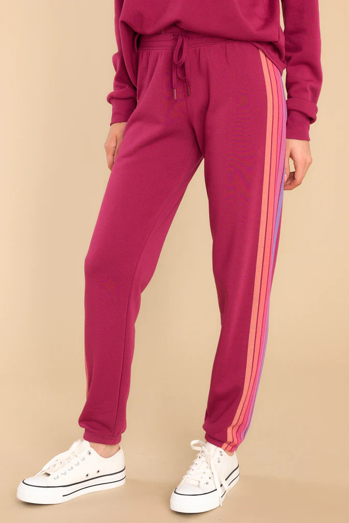 Retro Rockies Deep Raspberry PJ Pants | Red Dress 