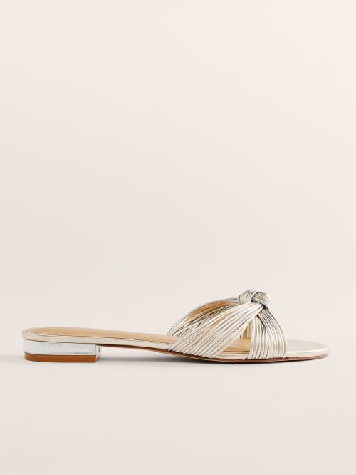 Peridot Mignon Knot Flat Sandal | Reformation (US & AU)