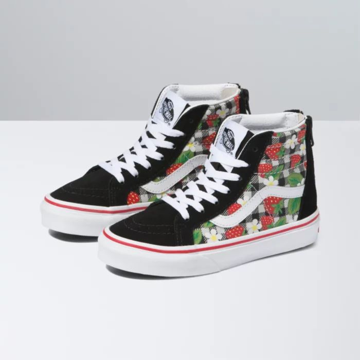 Kids Strawberry Gingham Sk8-Hi Zip | Vans (US)