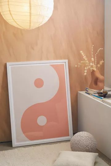 Tara Elisa Design Orange Cream Yin Yang Peace Art Print | Urban Outfitters (US and RoW)