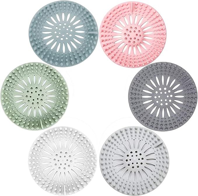 Hair Catcher Durable Silicone Hair Stopper Shower Drain Covers Easy to Install and Clean Suit for... | Amazon (US)