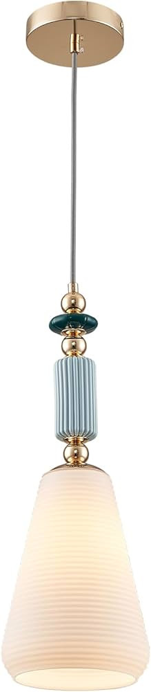 Pendant Light Fixture Modern Pendant Lighting Hanging Lamp Milk White Glass Pendant Fixtures for ... | Amazon (US)