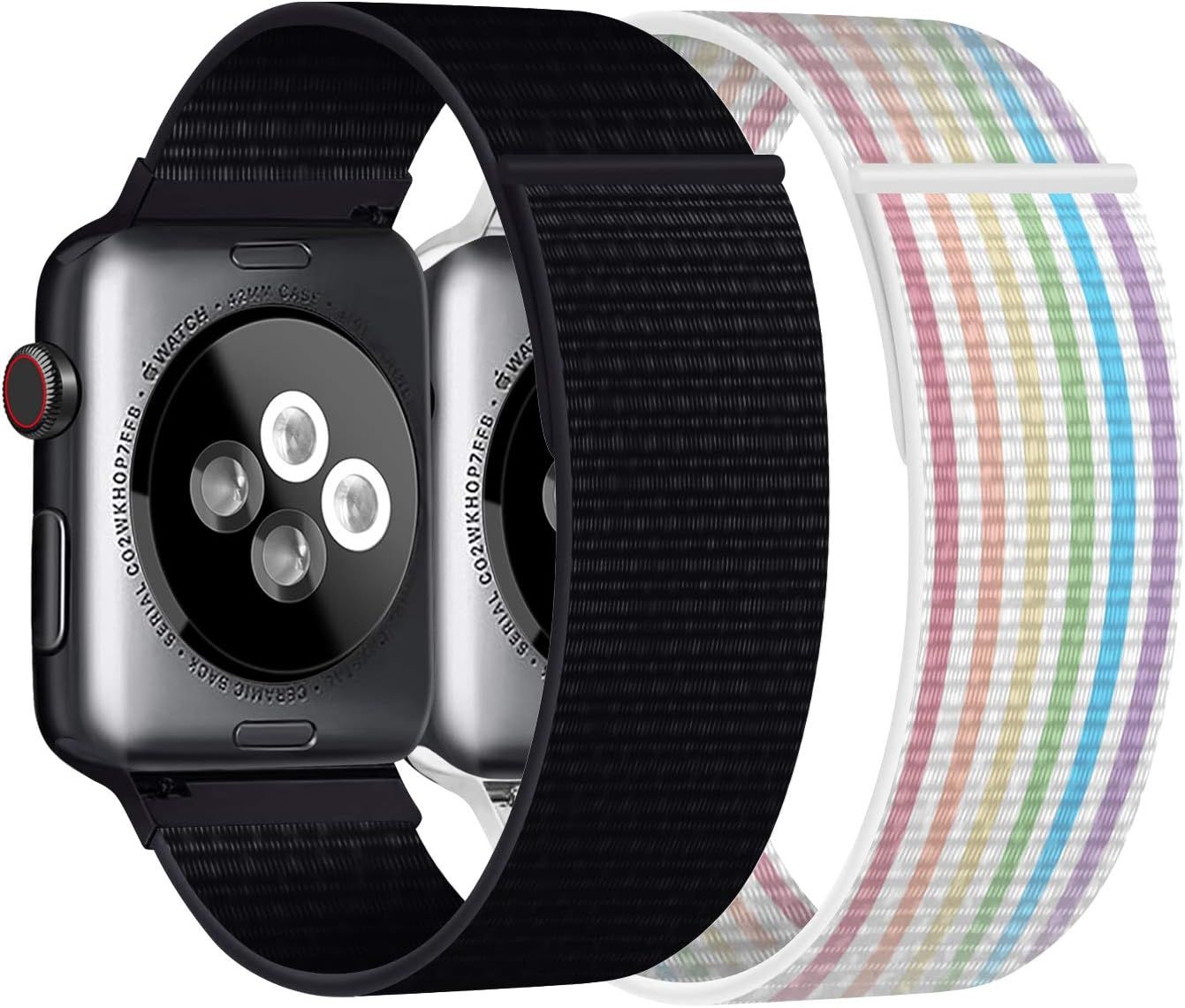 AK Nylon Loop Bands Compatible with Apple Watch Band 38mm 40mm 42mm 44mm Adjustable Soft Lightwei... | Amazon (US)