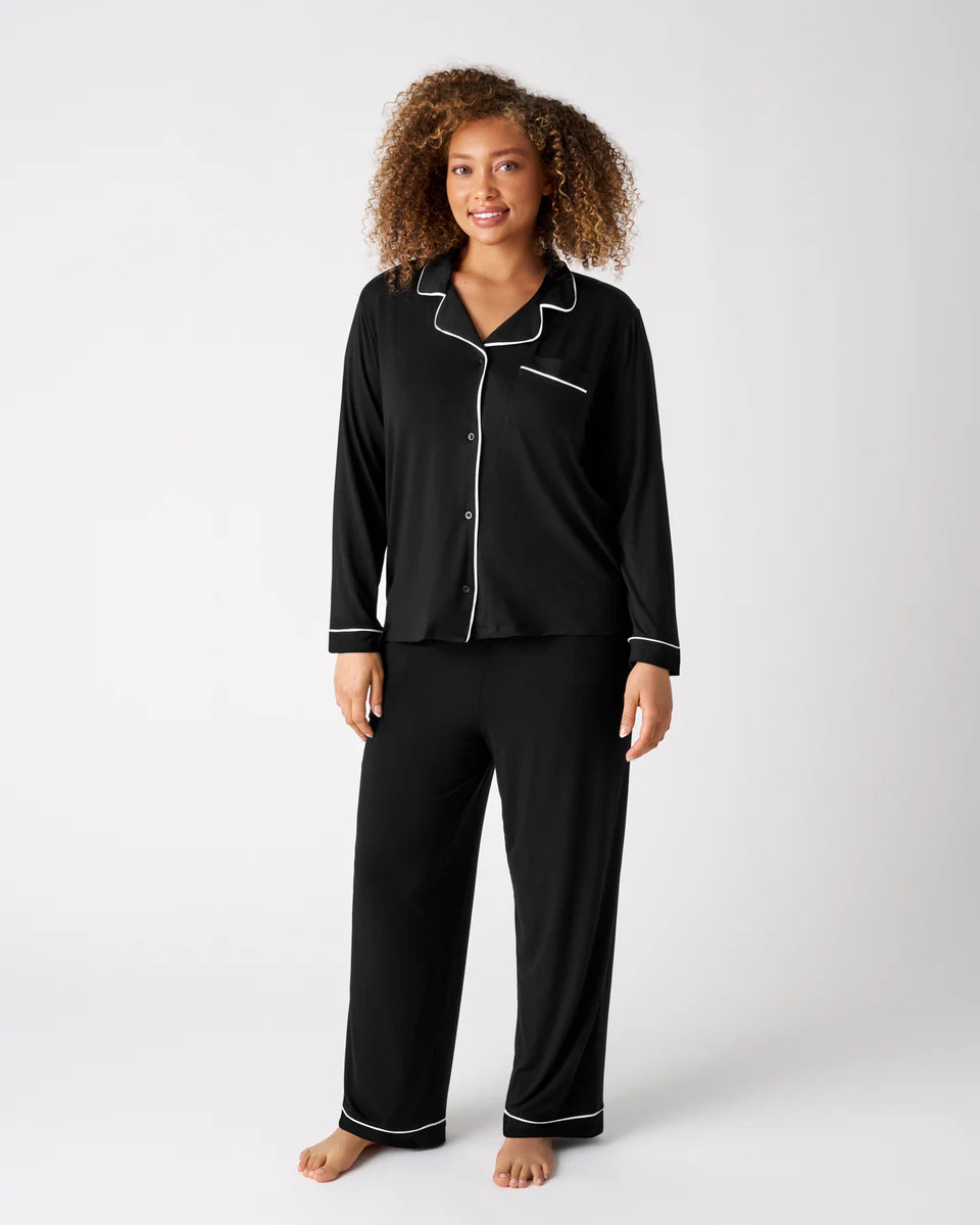 Black Women's Long Sleeve Pajama Set | Little Sleepies