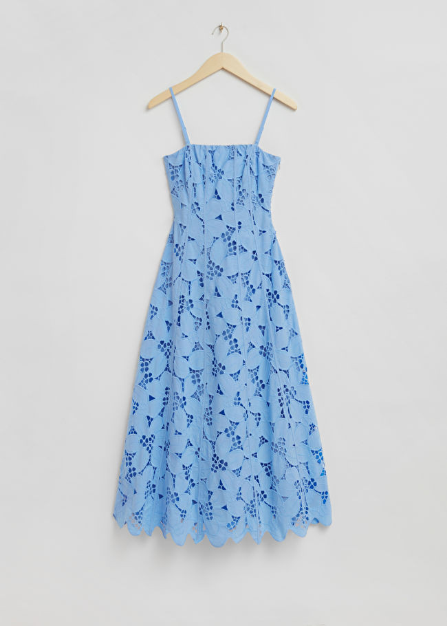 Boned Broderie Anglaise Maxi Dress | & Other Stories US