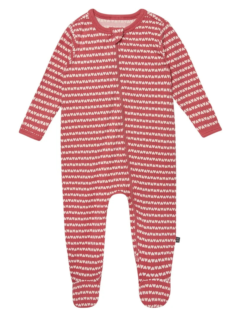 Modern Moments by Gerber Baby Neutral Viscose Valentine´s Day Sleep ´N Play Footed Pajamas, Siz... | Walmart (US)