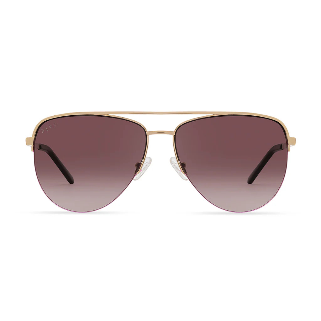 COLOR: gold   brown gradient polarized sunglasses | DIFF Eyewear