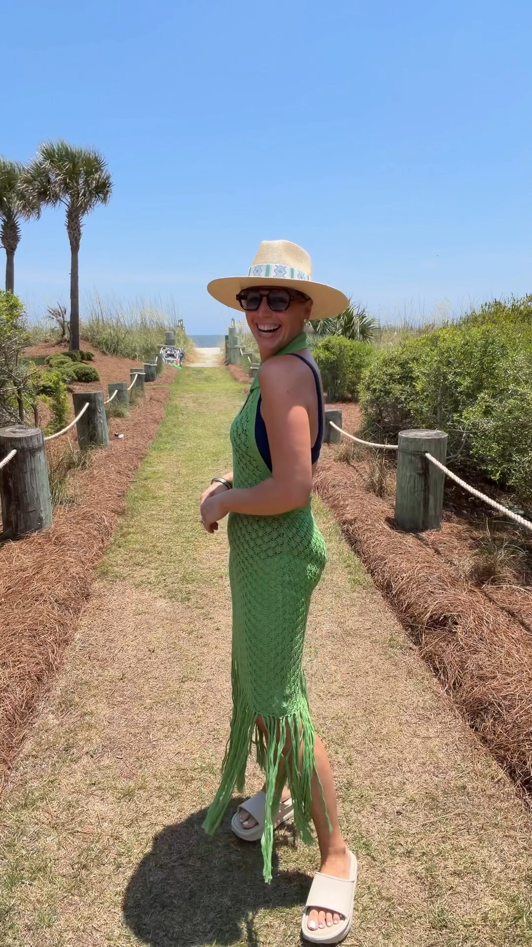 Last day at the beach! Wearing size small in cupshe bathing suit and small in Amazon coverup. My hat and band are Bandette bands and code is Bobbi10

#LTKPetite #LTKootd #LTKSwim