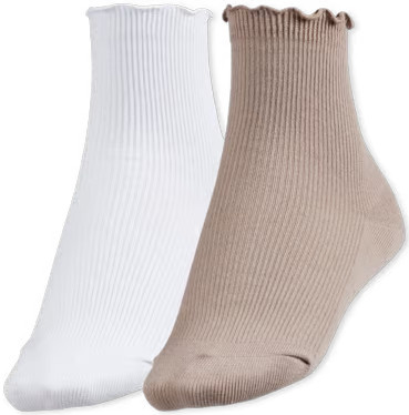 CALIA 2 Pack 1/4 Crew Ruffle Edge Socks | Dick's Sporting Goods