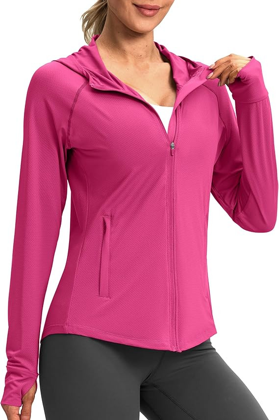G Gradual Women's UPF 50+ Sun Protection Hoodie Jacket Lightweight Zip Up Jackets Long Sleeve Shi... | Amazon (US)