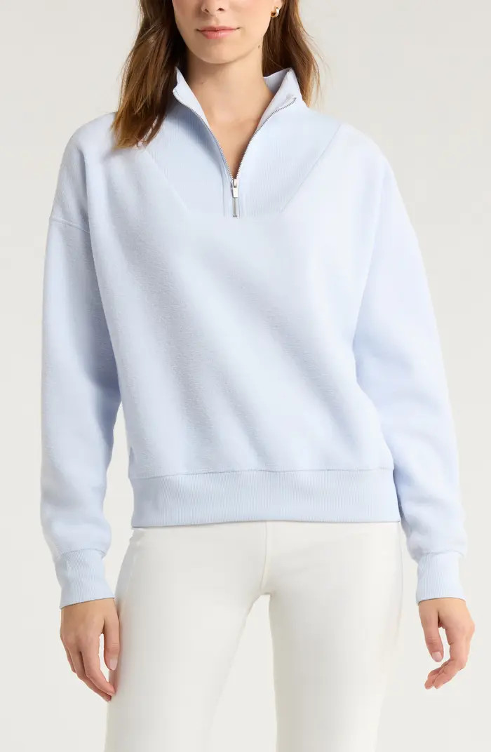 Cozy Bouclé Quarter Zip Sweatshirt | Nordstrom