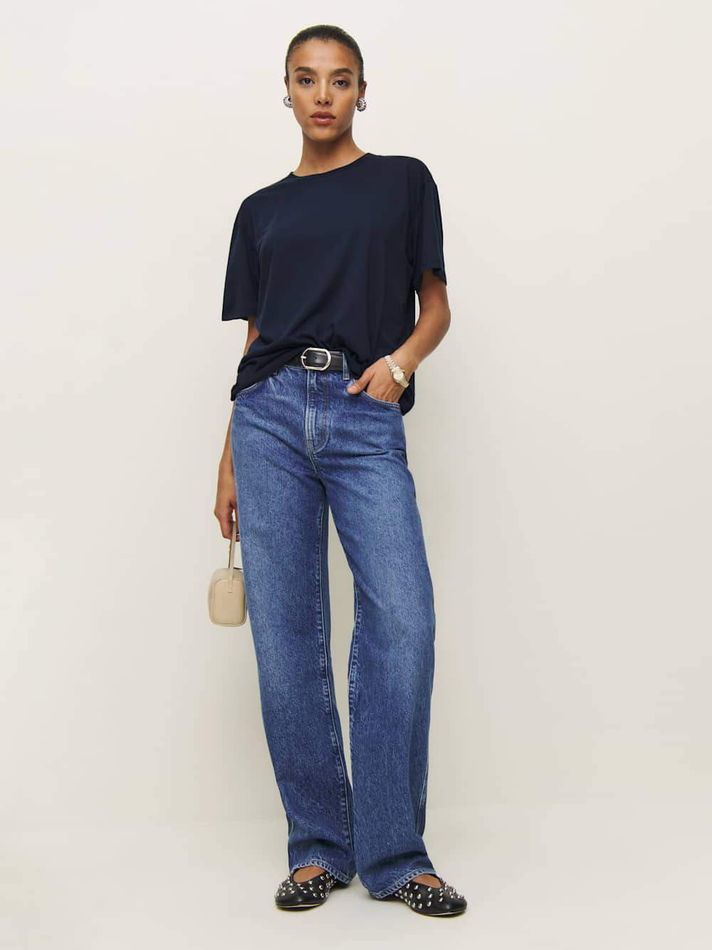 Liam Oversized Tee | Reformation (Global)