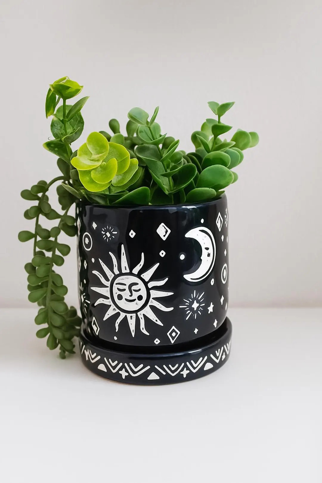 Midnight Moon Ceramic Planter Pot | Starts & Moon Pot | Mother's Day Gift | Etsy (US)