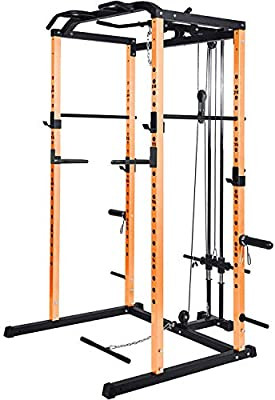 Power Rack Power Cage 1000-Pound Capacity Home Gym Equipment Exercise Stand Olympic Squat Cage wi... | Amazon (US)
