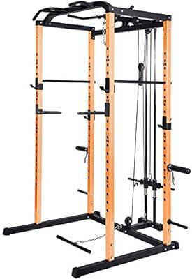 Power Rack Power Cage 1000-Pound Capacity Home Gym Equipment Exercise Stand Olympic Squat Cage wi... | Amazon (US)