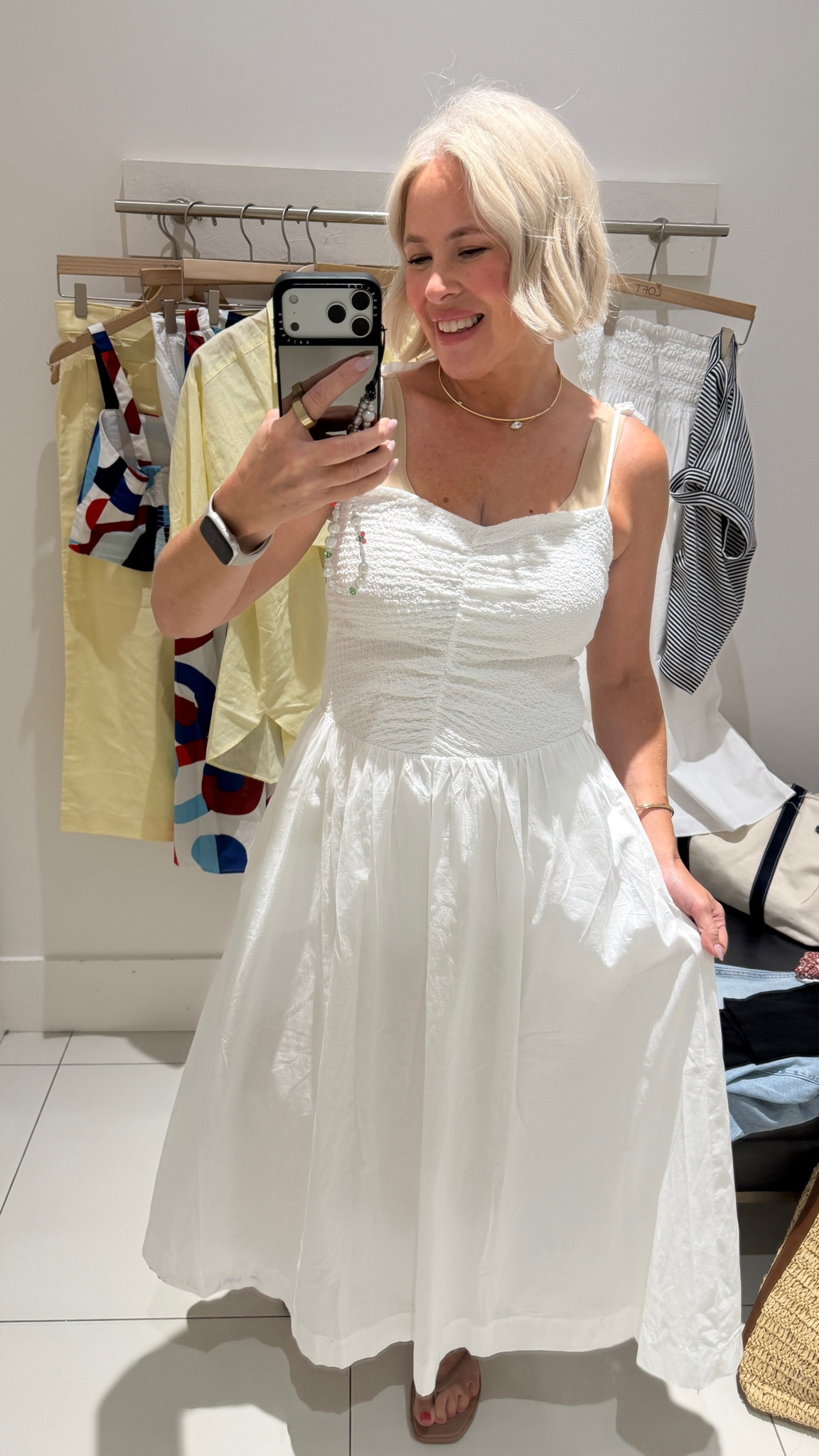 I love the way this dress from Loft fits! AND…it has pockets!!

Summer dress,  summer outfit, midsize dress, over 40 fashion, travel outfit, mom life, what to wear, everyday chic, over 50 fashion, causal ootd, easy outfit, denim,

#LTKootd #LTKSeasonal #LTKgrwm