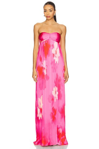 Lovers and Friends Gia Gown in Pink Floral Multi from Revolve.com | Revolve Clothing (Global)