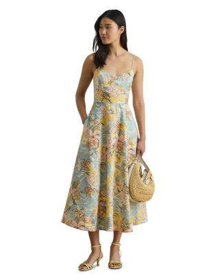Ralph Lauren Floral Linen Sleeveless Midi Dress | Bloomingdale's Women | Bloomingdale's (US)