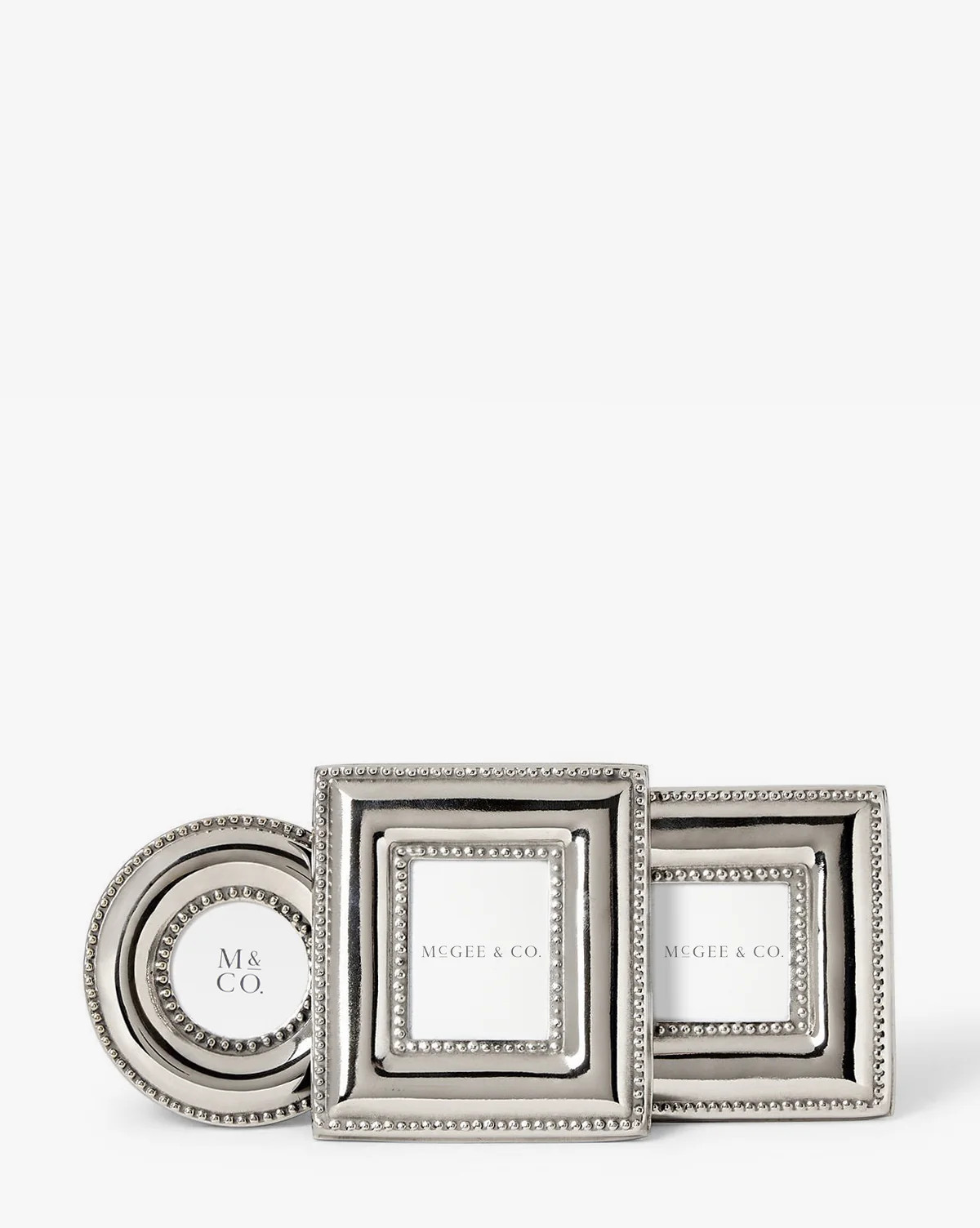 Silver Bead Mini Frames (Set of 3) | McGee & Co. (US)