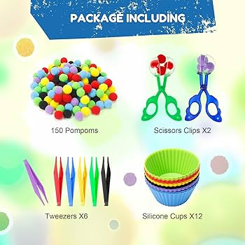 iCraftine 170 PCS Counting Sorting Fine Motor Skills Sensory Bin Filler Include 12 S... | Amazon (US)