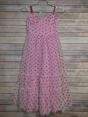 Betsey Johnson Red Heart Pink Dress USA 6 EUR 36 NEW Taylor Swift Lovers Era | eBay US