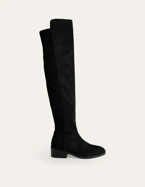 Overknee-Stiefel aus Stretch-Material - Schwarz | Boden DE | Boden (DE)