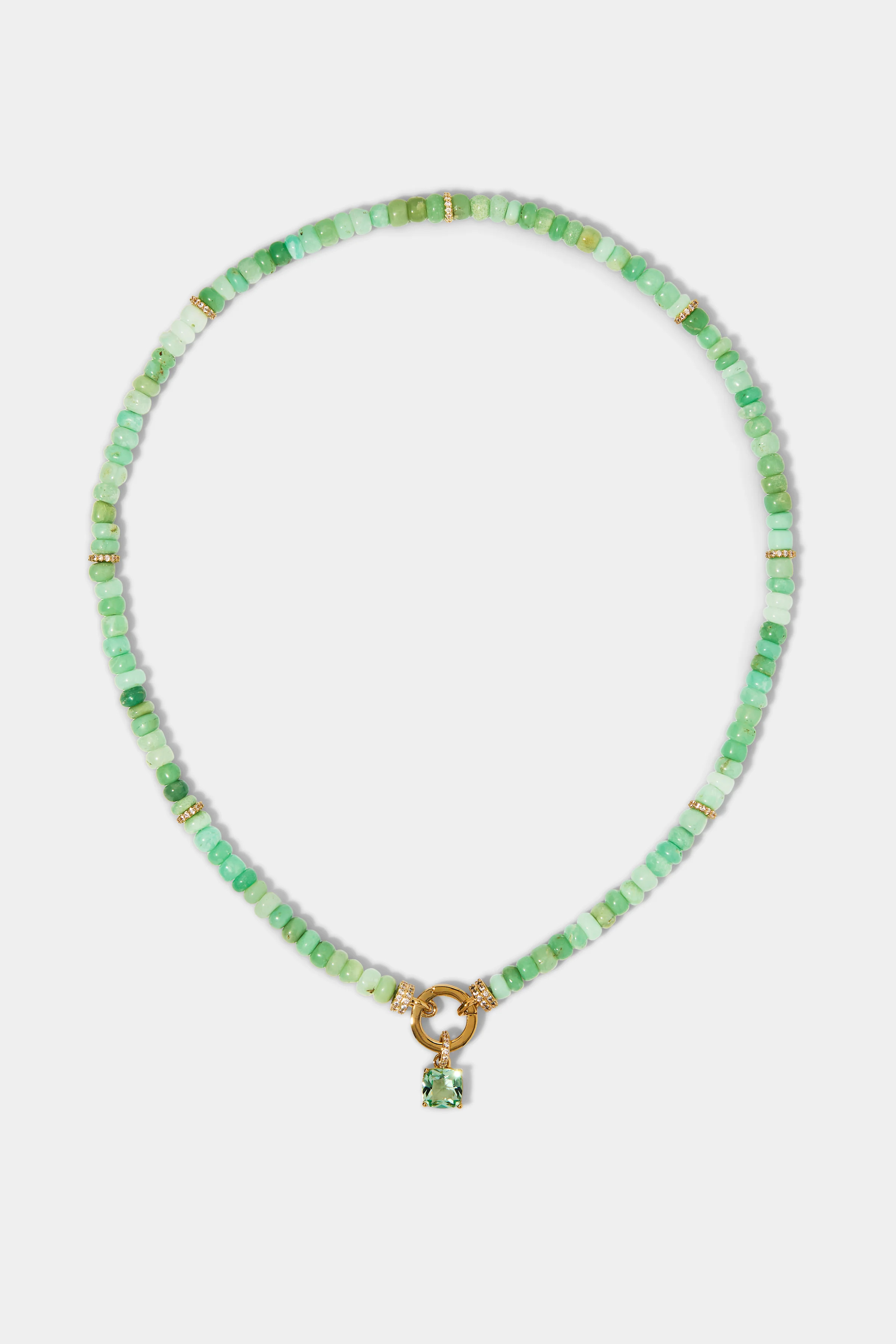 BEADS OF PARADISE GREEN CUSHION PENDANT NECKLACE | NADRI
