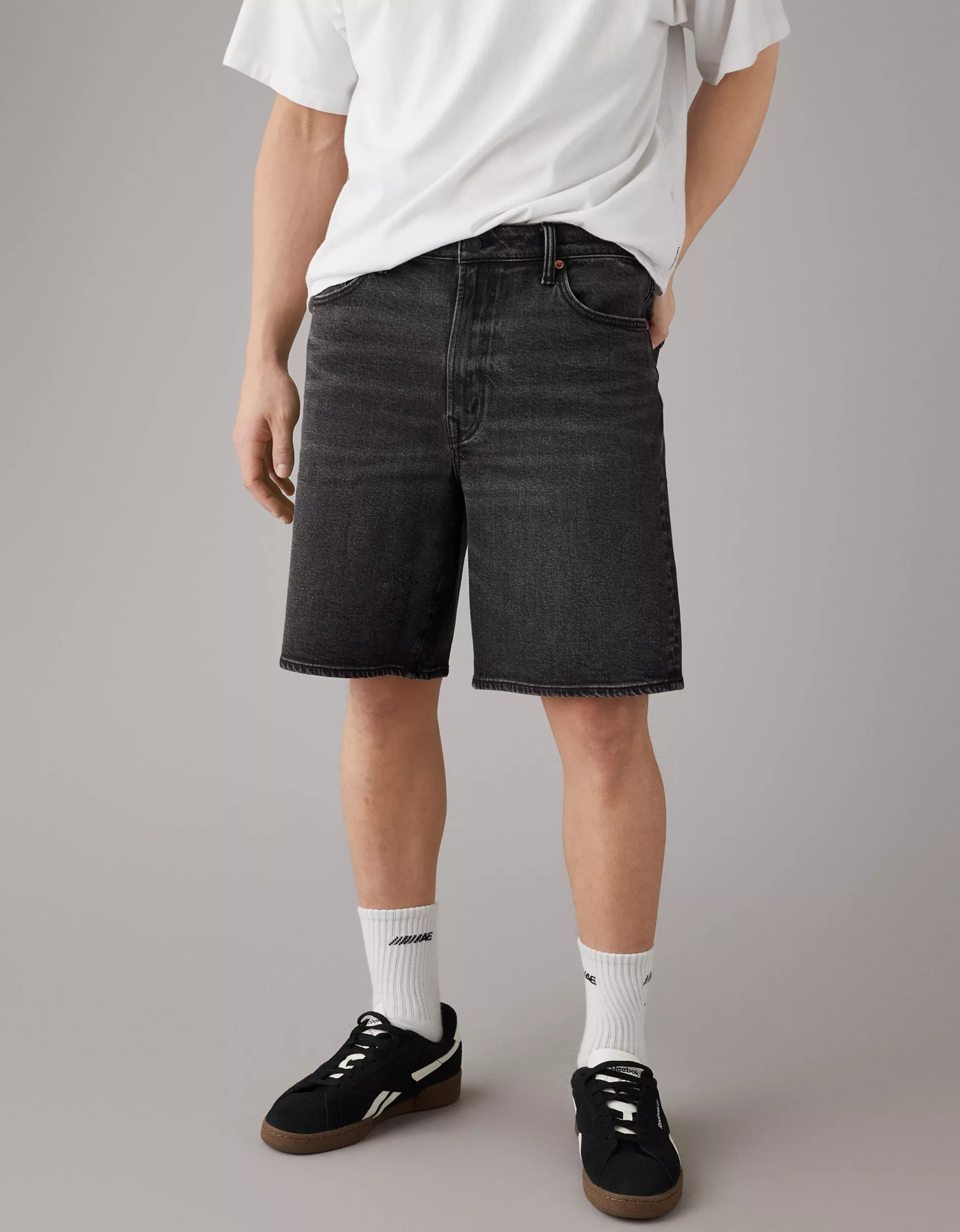 AE EasyFlex 9" Loose Denim Short | American Eagle Outfitters (US & CA)