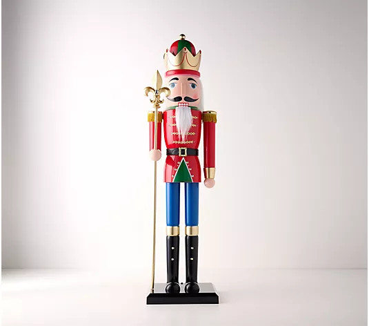 Kringle Express 50" Oversized Holiday Nutcracker - QVC.com | QVC
