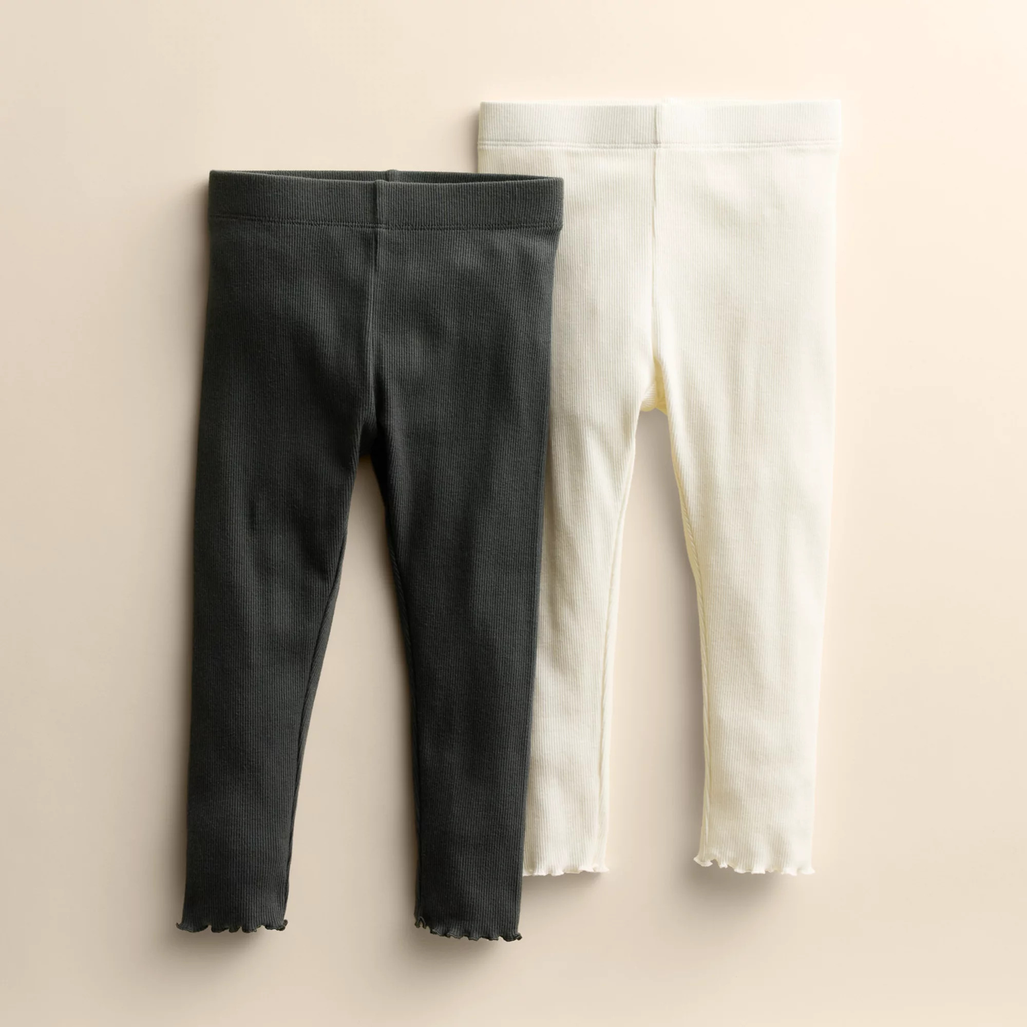 Baby & Toddler Girl Little Co. By Lauren Conrad 2-Pack Lettuce Edge Leggings | Kohl's