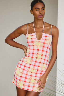 Farm Rio x Anthropologie Knit Cutout Mini Dress | Anthropologie (US)