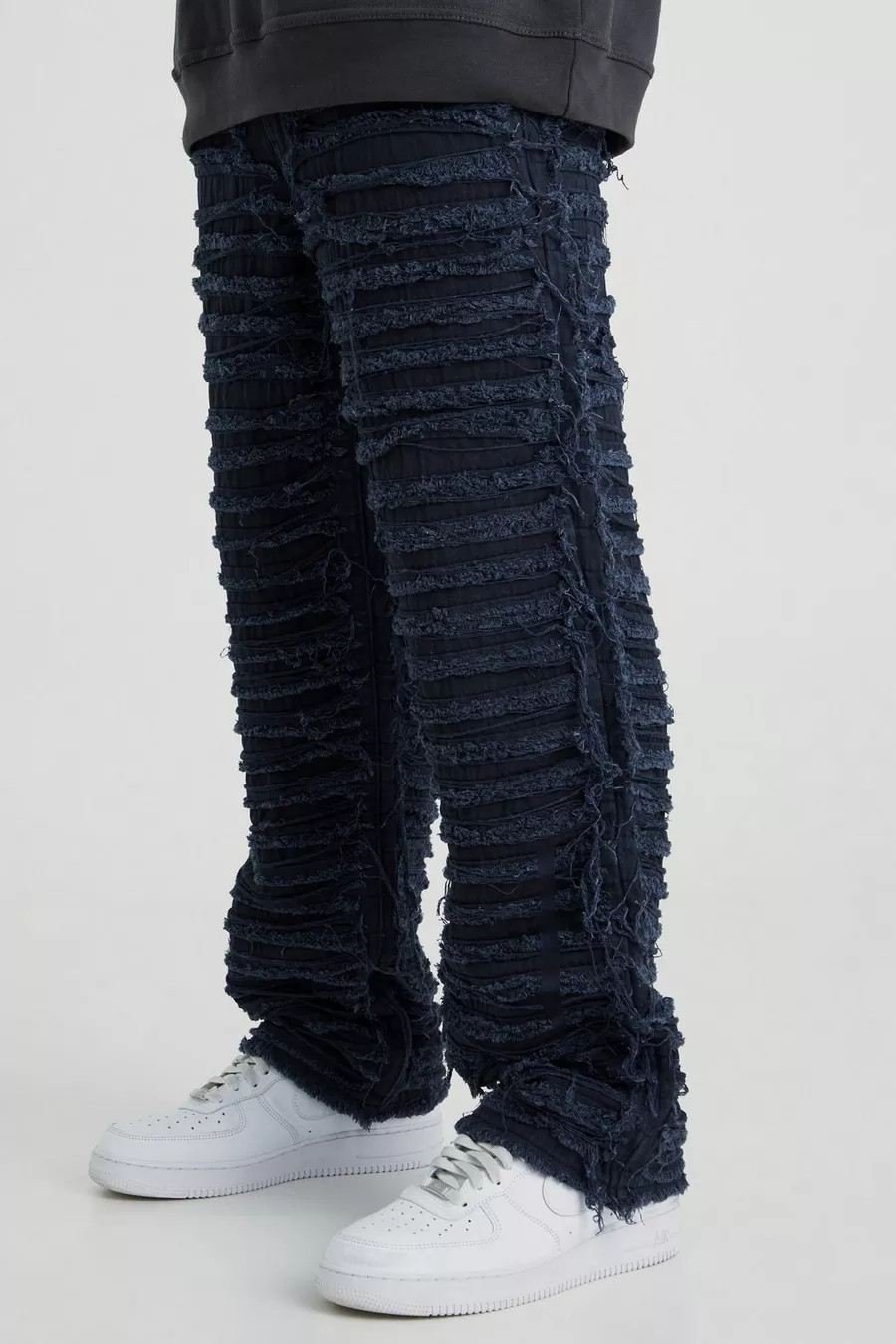Relaxed Heavily Distressed Trouser | Boohoo.com (UK & IE)