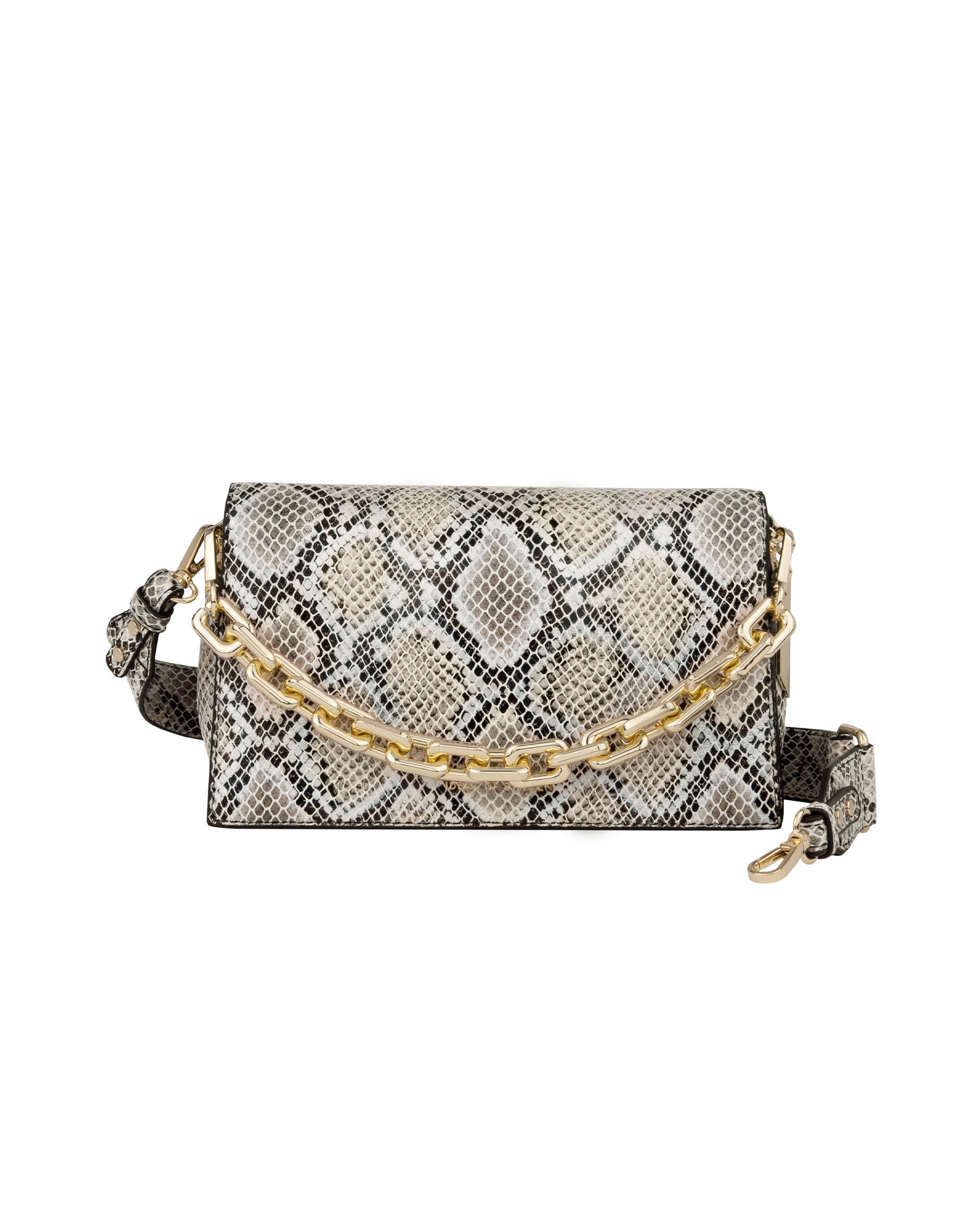 Leia Trio Compartment Bag Beige Shimmery Snake | iDeal of Sweden (DE)